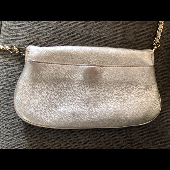 Auth Tory Burch Metallic Gold Crossbody Bag Purse - Picture 6 of 15